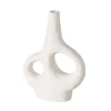 Vase Telony, Steingut, weiß matt, 28 cm