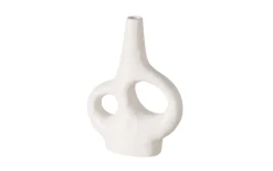 Vase Telony, Steingut, weiß matt, 28 cm