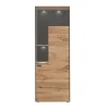 Vitrine Andra, Eiche rustico/anthrazit, 174 cm
