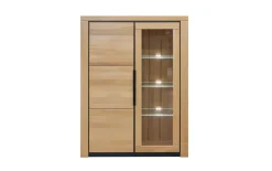 Vitrine Brest, massive Buche, 108 cm