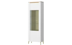 Vitrine Lazio, weiß/gold, 65 cm