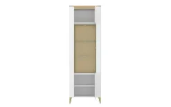 Vitrine Lazio, weiß/gold, 65 cm