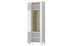 Vitrine Lazio, weiß/gold, 65 cm