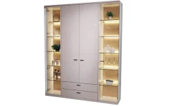 Vitrine Sydney, seidengrau, inkl. Softclose Funktion