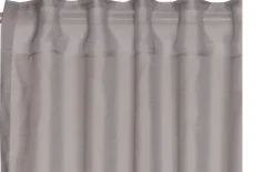Vorhang mit verdeckter Schlaufe Solid, Polyester, grau, 130 x 250 cm