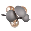 Wandleuchte Bubble, anthrazit/amberfarbig, 30 cm