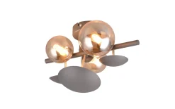 Wandleuchte Bubble, anthrazit/amberfarbig, 30 cm