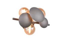 Wandleuchte Bubble, anthrazit/amberfarbig, 30 cm