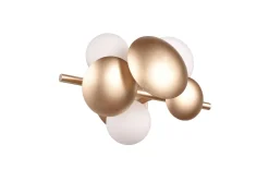 Wandleuchte Bubble, goldfarbig/weiß, 30 cm
