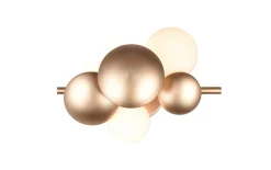 Wandleuchte Bubble, goldfarbig/weiß, 30 cm