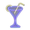 Wandleuchte Cheers, blau/gelb