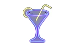 Wandleuchte Cheers, blau/gelb