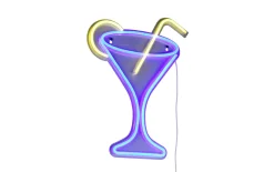 Wandleuchte Cheers, blau/gelb