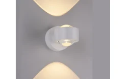 Wandleuchte Chia, weiß