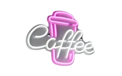 Wandleuchte Coffee, pink/weiß