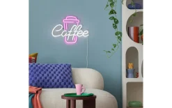 Wandleuchte Coffee, pink/weiß