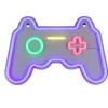 Wandleuchte Gamer, mehrfarbig/weiß
