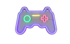 Wandleuchte Gamer, mehrfarbig/weiß
