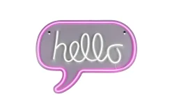 Wandleuchte Hello, pink/weiß