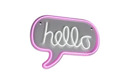 Wandleuchte Hello, pink/weiß