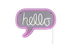 Wandleuchte Hello, pink/weiß