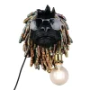 Wandleuchte Leo, schwarz/gold