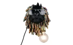 Wandleuchte Leo, schwarz/gold