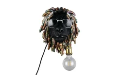 Wandleuchte Leo, schwarz/gold