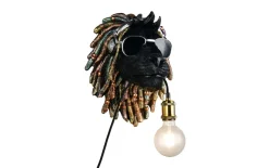 Wandleuchte Leo, schwarz/gold