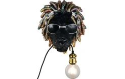 Wandleuchte Leo, schwarz/gold