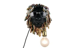 Wandleuchte Leo, schwarz/gold