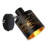 Wandleuchte Tunno, schwarz/gold, 14,5 cm