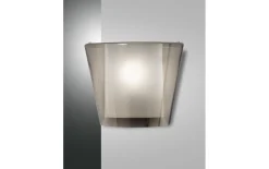 Wandleuchte Viki, grau transparent, 24 cm