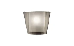 Wandleuchte Viki, grau transparent, 24 cm