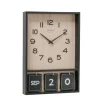 Wanduhr Office, schwarz/holz