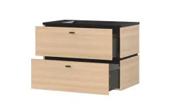 Waschbeckenunterschrank Modesto, Eiche-Nachbildung, inkl. Waschbecken