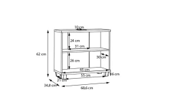 Waschbeckenunterschrank Veris, Artisan Eiche-Nachbildung/salbeifarbig