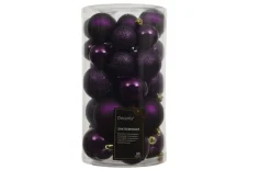 Weihnachtskugel-Set, violet, 6 cm