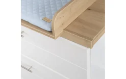 Wickelkommode Nele, weiß/Artisan Eiche-Nachbildung, inkl. Wickelansatz