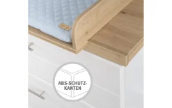 Wickelkommode Nele, weiß/Artisan Eiche-Nachbildung, inkl. Wickelansatz