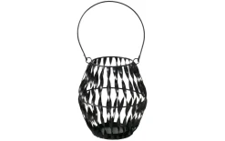 Windlicht Jakel, rund, Eisen schwarz, 19 cm