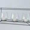 Windlicht Paolo, Metall schwarz, Glaseinsatz transparent, 15 cm
