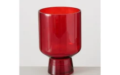 Windlicht Rouga, rot, 20 cm
