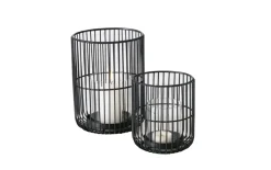 Windlichtset Cindy, schwarz, 2-teilig