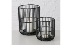 Windlichtset Cindy, schwarz, 2-teilig
