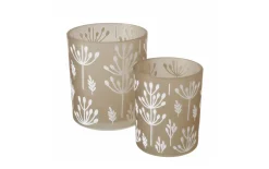 Windlichtset Farah, beige, 2-teilig