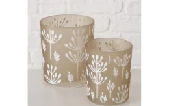 Windlichtset Farah, beige, 2-teilig