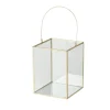 Windlicht-Set Malta, transparent/gold, 2-teilig