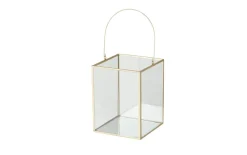 Windlicht-Set Malta, transparent/gold, 2-teilig