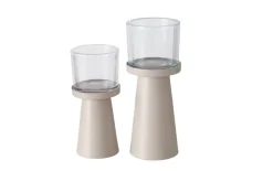 Windlichtset Pius, beige, 2-teilig
